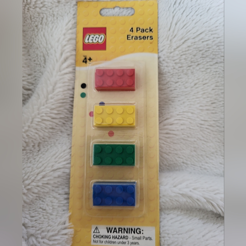 NWT! 4 Pack Lego Erasers! - Picture 1 of 3